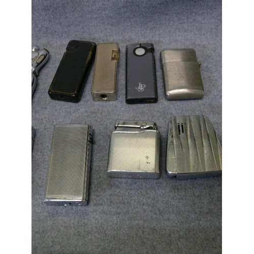 55 - GOOD COLLECTION OF ALL SORTS OF LIGHTERS,  4 COLIBRI, 4 RONSON PLUS 5 OTHERS. VERY NICE LOT.