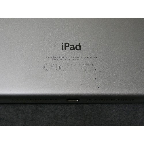 59 - iPAD, WORKING, SWITCHES ON, WILL NEED UNLOCKING.  IN A VERY CLEAN ATTRACTIVE CASE.