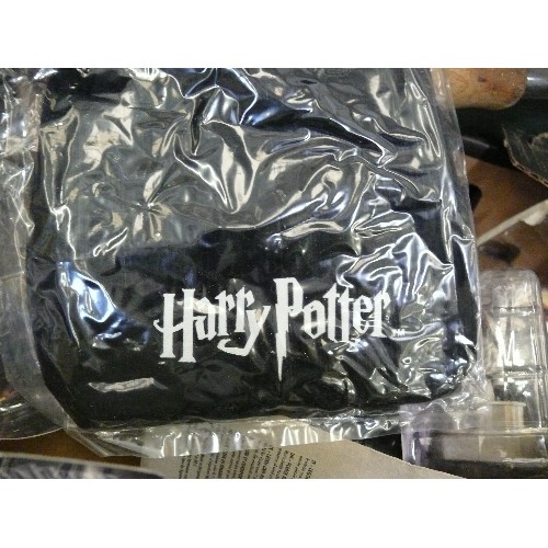 138 - THREE BOXES CONTAINING A LARGE QUANTITY  OF VARIOUS HARRY POTTER CHESS PIECES AND COLLECTORS ITEMS M... 