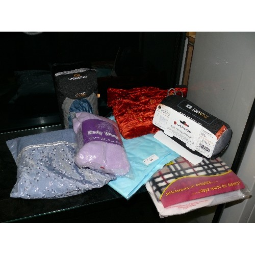 490 - TRAVEL SELECTION -  BODY WRAP,  SINGLE BOX MOSQUITO NET,  GEL COOL MAT, SOFT FIBRE TEK TOWEL, ALL AP... 