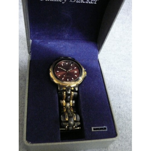 1 - STANLEY BLACKER GENTS WRIST WATCH IN BOX