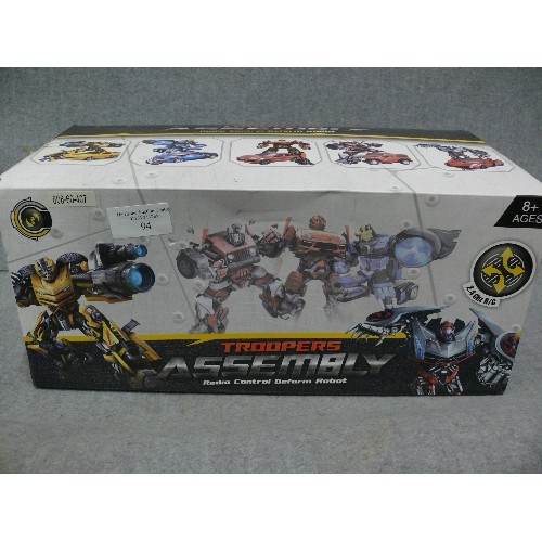 94 - RADIO CONTROL DEFORM ROBOT, TROOPERS ASSEMBLY, BOXED. AGED 8+