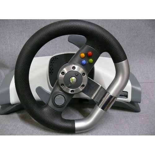 99 - XBOX 360 WIRELESS RACING WHEEL AND FORCE FEEDBACK