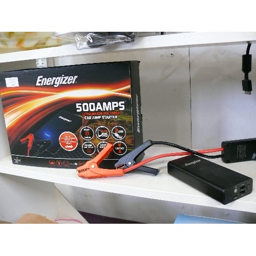 107 - ENERGIZER CAR JUMP STARTER 500 AMPS NEW AND BOXED  PLUS ANOTHER WITHOUT BOX