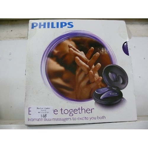 108 - PHILIPS DUAL MASSAGER -  EXPLORE TOGETHER, NEW AND BOXED