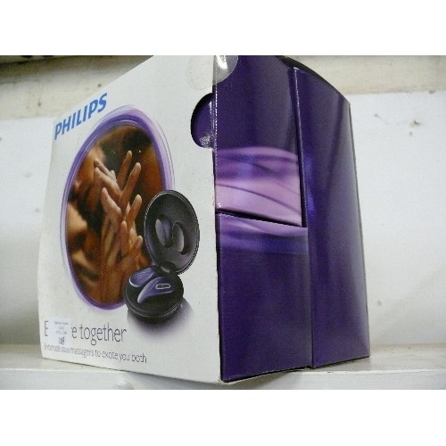 108 - PHILIPS DUAL MASSAGER -  EXPLORE TOGETHER, NEW AND BOXED