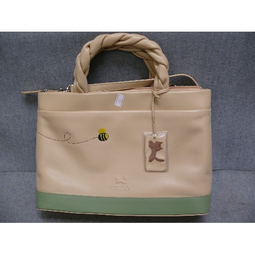 79 - A VERY NICE HANDBAG BY CICCIA WITH CAT DESIGN IN ORIGINAL DUST BAG