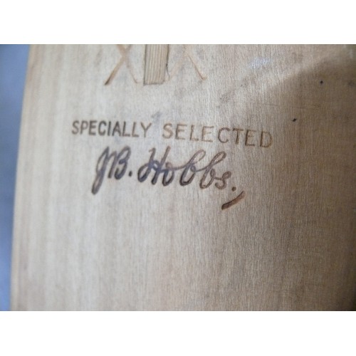 145 - A VINTAGE COLLECTORS CRICKET BAT BY SUMMERS BROWN & SONS, SPECIALLY SELECTED BY J.B HOBBS 5 FORCE TR... 