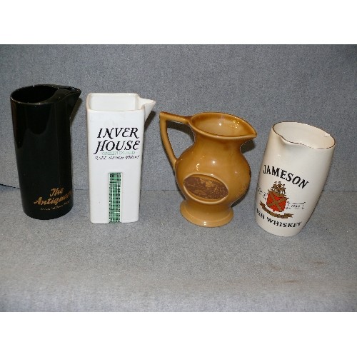 167 - A COLLECTION OF WHISKY WATER JUGS TO INCLUDE JAMESON, MACPHAILS, INVER HOUSE AND THE ANTIQUARY