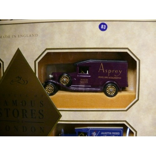 231 - MODELS OF FAMOUS STORES OF LONDON SPECIAL VINTAGE COLLECTION FROM LLEDO BOXED SET