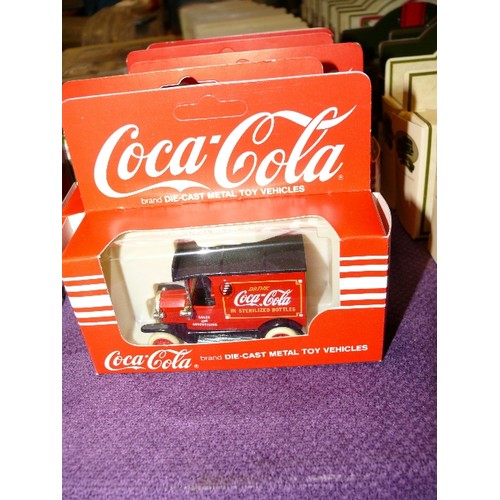 224 - A SET OF BOXED COCA COLA VEHICLES X 6