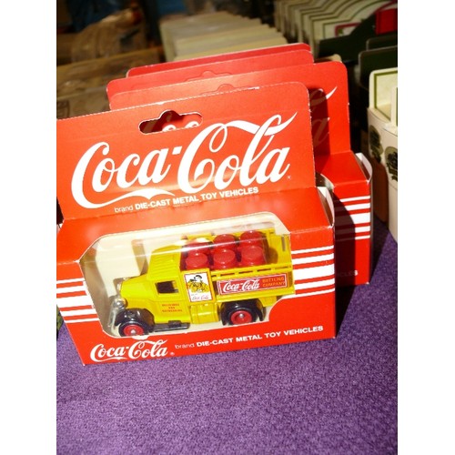 224 - A SET OF BOXED COCA COLA VEHICLES X 6