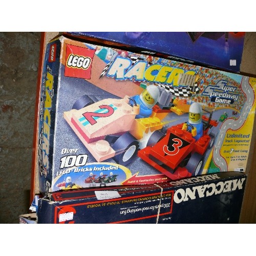 A MARVEL ULTIMATE SPIDERMAN RACING SYSTEM PLUS A LEGO RACERS SUPER ...