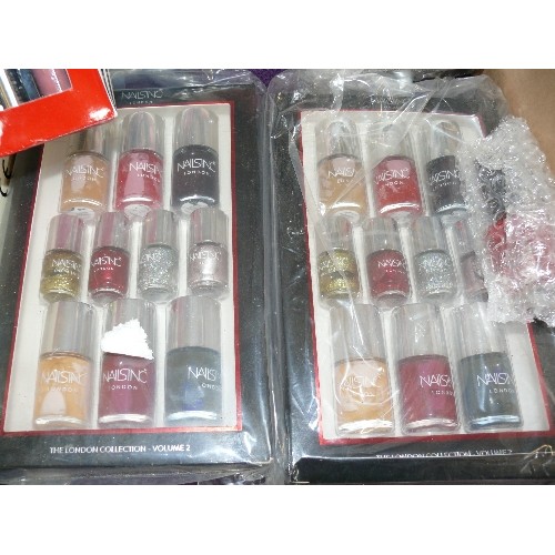 112 - A SELECTION OF VARIOUS NEW NAIL VARNISH AND OTHER MAKE-UP BY  NAILS INC AND BARE MINERALS