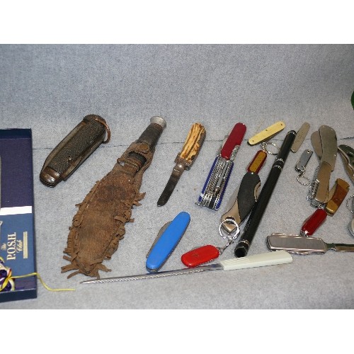 238 - A SELECTION OF VARIOUS COLLECTORS KNIVES, PENKNIVES AND LETTER OPENERS