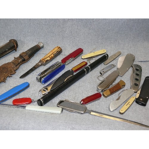 238 - A SELECTION OF VARIOUS COLLECTORS KNIVES, PENKNIVES AND LETTER OPENERS