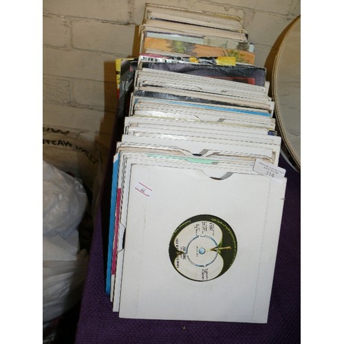 216 - A LARGE SELECTION OF SINGLE 45RPM RECORDS TO INCLUDE PAUL MCCARTNEY, CARLY SIMON, THE COMMODORES, MA... 