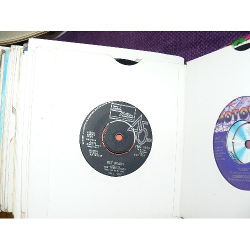 216 - A LARGE SELECTION OF SINGLE 45RPM RECORDS TO INCLUDE PAUL MCCARTNEY, CARLY SIMON, THE COMMODORES, MA... 