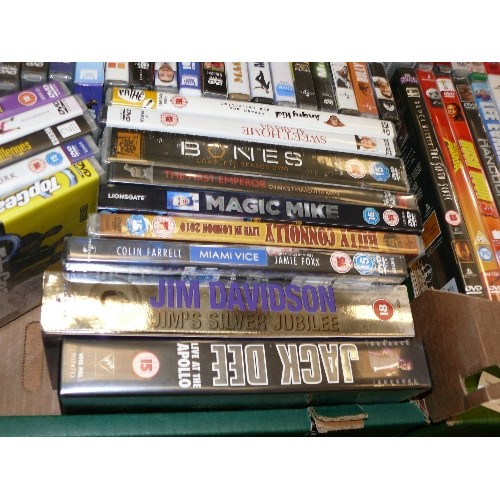 375 - 2 LARGE BOXES OF DVDS TO INCLUDE COMEDY, KIDS AND BOXSETS