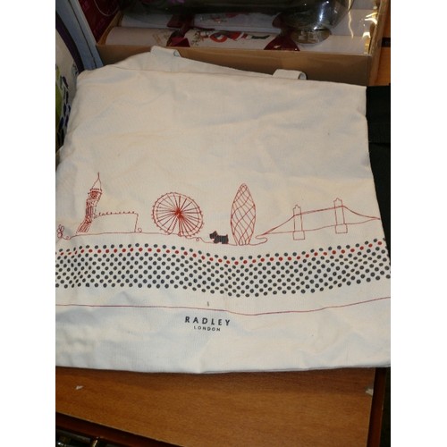 376 - 2 RADLEY DOG THEMED BAGS PLUS A WALES BAG AND A HAVEN SHOPPING BAG BY SAVANNAH MILLER