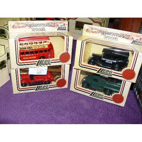 227 - 4 BOXED PROMOTIONAL MODEL VEHICLES BY LLEDO