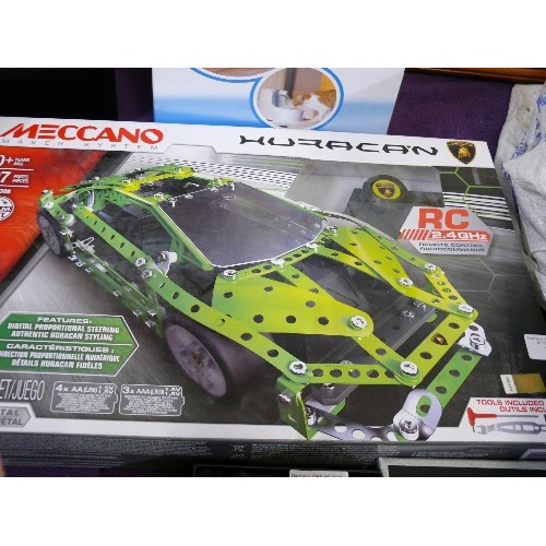 121 - A MECCANO REAL METAL, REMOTE CONTROL HURACAN, APPEARS NEW IN BOX