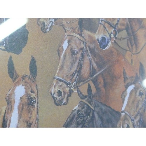 144 - LARGE LIMITED EDITION SIGNED PRINT OF SHOWJUMPERS, 500/850 BY DAVID MCEWAN