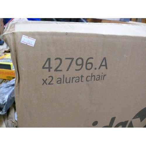 353 - 2 ALURAT CHAIRS. BRAND NEW IN BOX