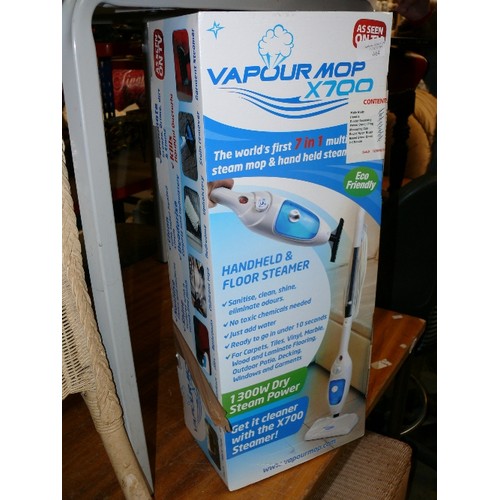 464 - VAPOUR MOP X700 HANDHELD AND FLOOR STEAMER, BOXED AND UNUSED