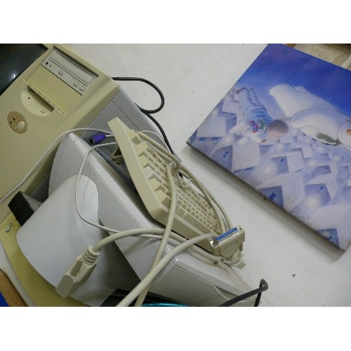 516 - EPSON COLOUR 58 PRINTER, MONITOR, PATRIOT TOWER, KEYBOARD, FLATBED SCANNER, MOUSE AND CABLES