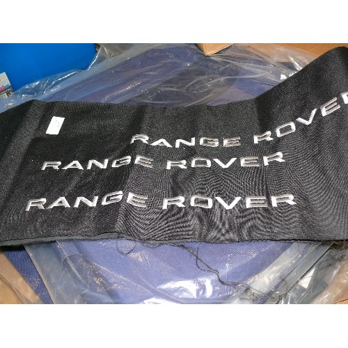 437 - 2 X RANGE ROVER BOOT LINERS COMPLETE AND 5 PART MADE RANGE ROVER BOOT LINERS WITH SOME TEMPLATES