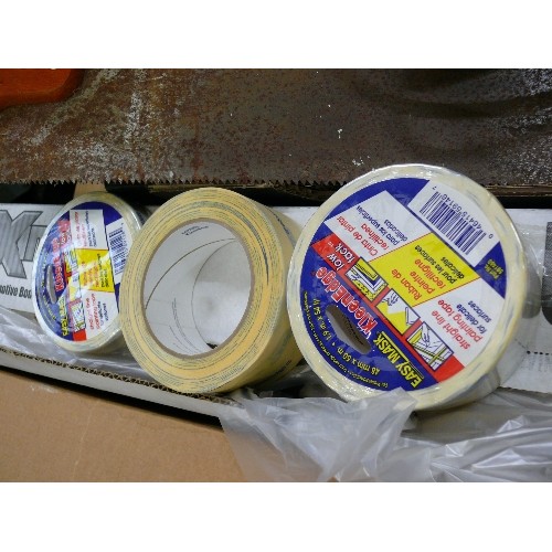 439 - MAXIMM MASKING FILM, PROFESSIONAL AUTOMOTIVE BODY MASKING FILM, WHOLE ROLL AND 3 ROLLS OF MASKING TA... 