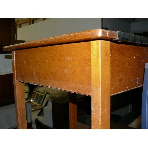 474 - VINTAGE WOODEN SCHOOL DESK