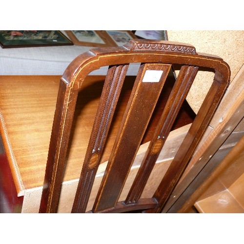 479 - EDWARDIAN MAHOGANY INLAID  DINING CHAIR