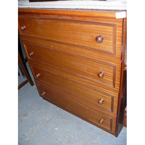 484 - CHEST OF 4 DRAWERS IN WOOD EFFECT FINISH