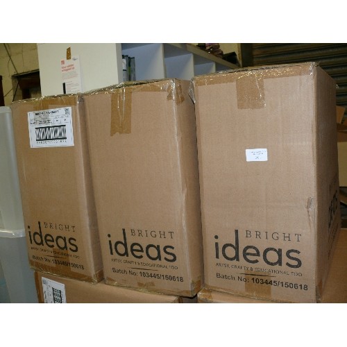 504 - 3 BOXES OF BRIGHT IDEAS CREPE PAPER ASSORTED COLOURS, PACKS OF 12. 50cm X 200cm, 4 x PACKS PER BOX.