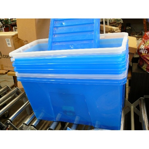 513 - 6 LARGE PLASTIC STORAGE BOXES