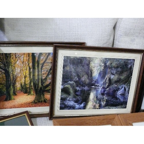 514 - COLLECTION OF FRAMES, PRINTS, EMBROIDERED ETC