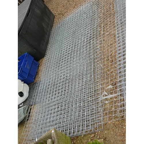 536 - 10 X GALVANISED MESH, 87CM X 213CM