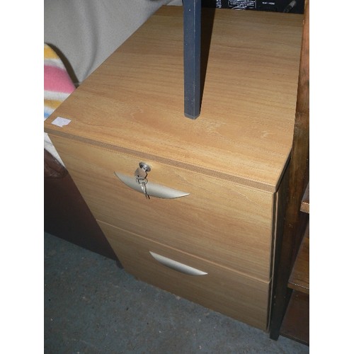 507 - 2 DRAWER FILING CABINET WITH WOOD EFFECT FINISH
