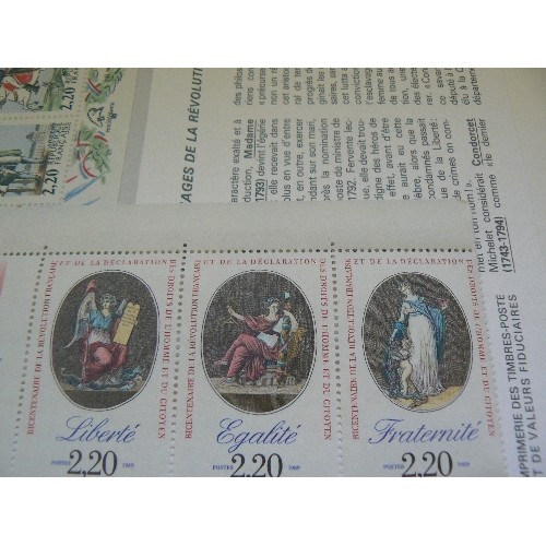 58 - QUANTITY OF STAMPS INCLUDING  OUR WORLD, THE CHANEL TUNNEL, LIBERTE EGALITE FRATERNITE AND KINGS AND... 