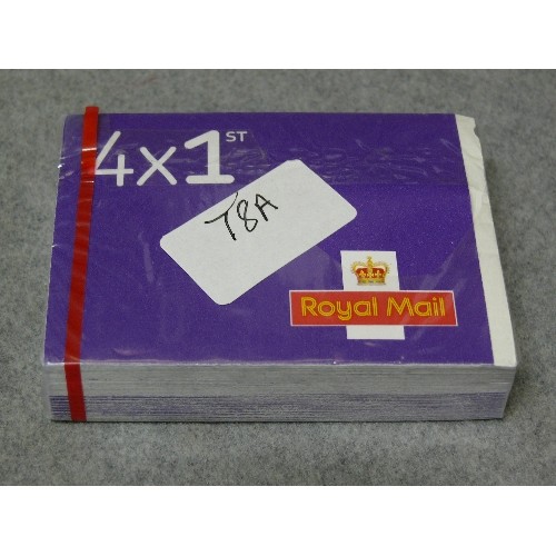 78A - SEALED PACK OF 50 BOOKS OF 4 X 1ST CLASS STAMPS (200 IN TOTAL). RETAIL £270 GUARANTEED GENUINE