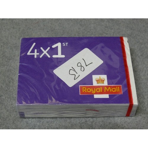 78B - SEALED PACK OF 50 BOOKS OF 4 X 1ST CLASS STAMPS (200 IN TOTAL). RETAIL £270 GUARANTEED GENUINE