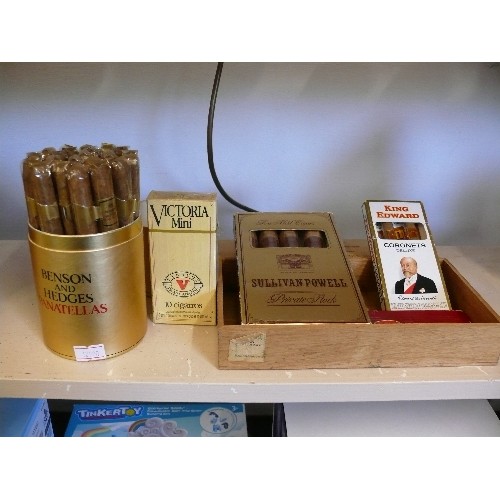 88 - A SELECTION OF CIGARS TO INCLUDE BENSON & HEDGES PANATELLAS, KING EDWARD CORONETS, SULLIVAN POWELL P... 