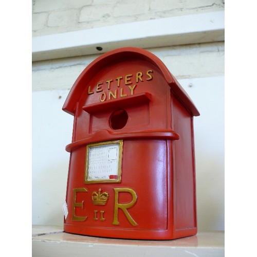 95 - A RED LETTER BOX BIRD HOUSE