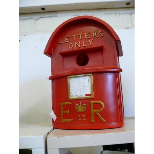 95 - A RED LETTER BOX BIRD HOUSE