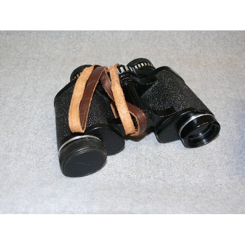 102 - A PAIR OF SKYBOLT SUPER 8 X 30 BINOCULARS IN LEATHER CASE