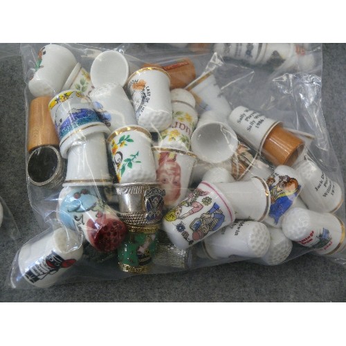 165 - A COLLECTION OF 200 VARIOUS THIMBLES