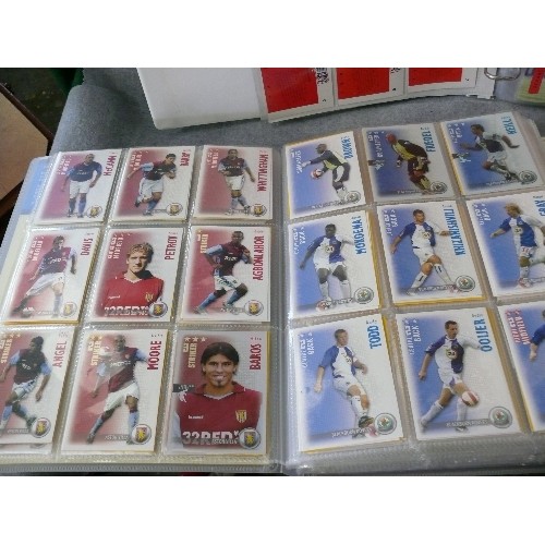 161 - 3 FOOTBALL THEMED FOLDERS OF COLLECTORS CARDS