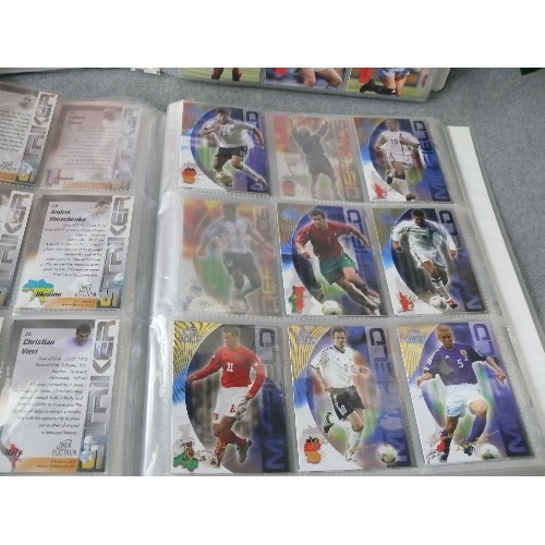 161 - 3 FOOTBALL THEMED FOLDERS OF COLLECTORS CARDS